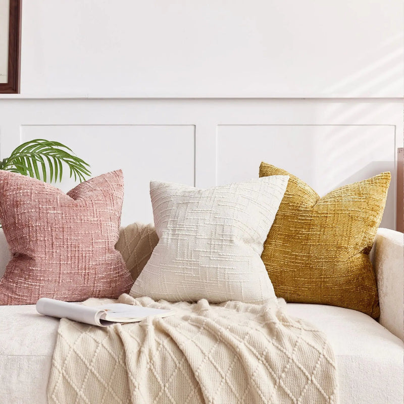 Chenille Cushion Cover | Decorative Home Accent for Sofas