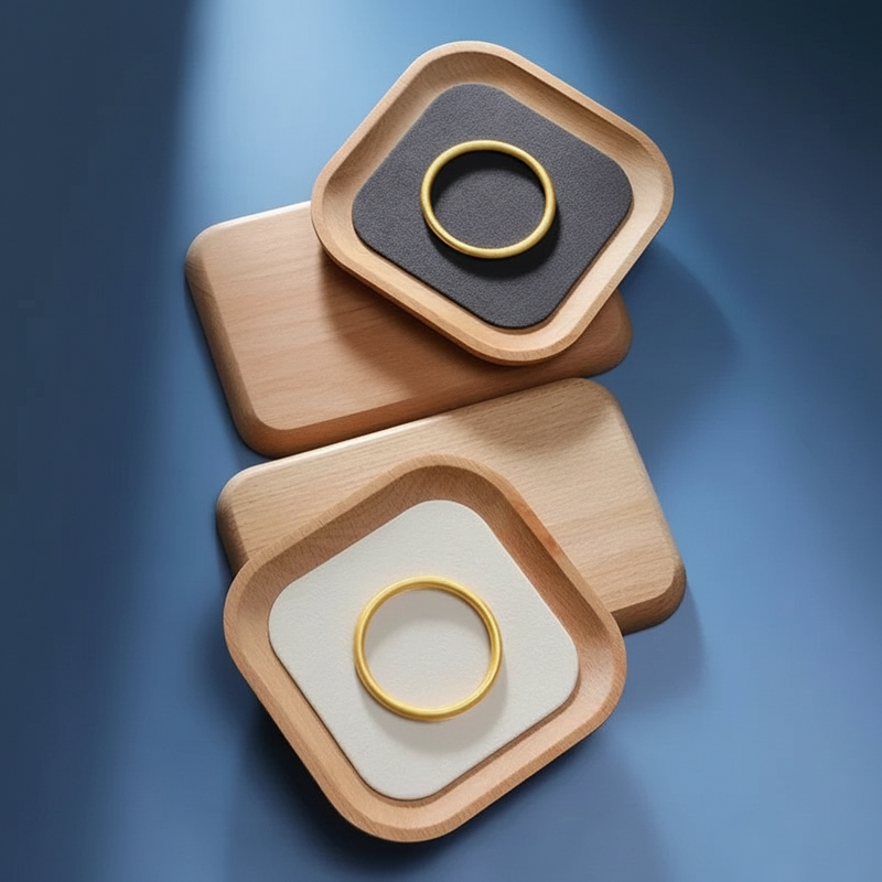 Elegant Wooden Jewelry Holder | Storage Tray for Accessories