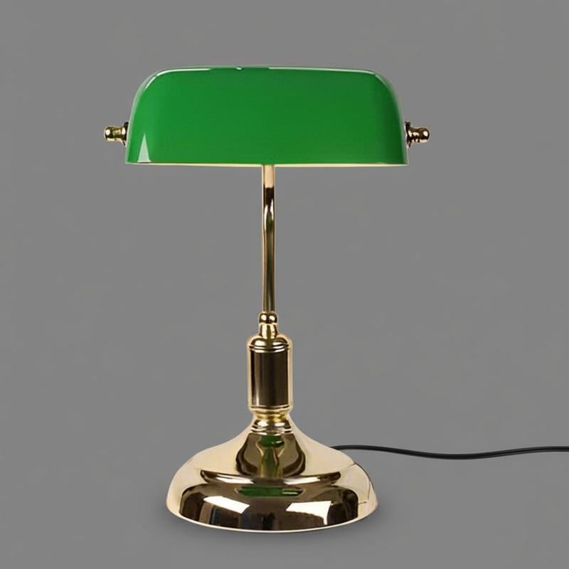 European Glass Table Lamp | Classic Bedside or Desk Lamp