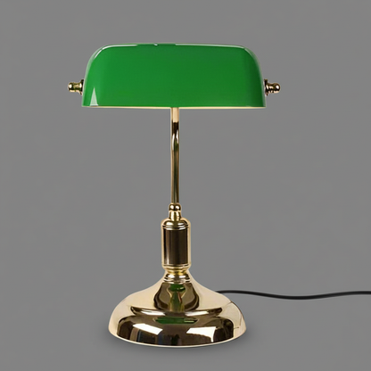 European Glass Table Lamp | Classic Bedside or Desk Lamp