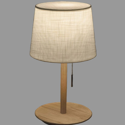 Gentle Glow | Nordic Walnut Table Lamp with Soft Shade