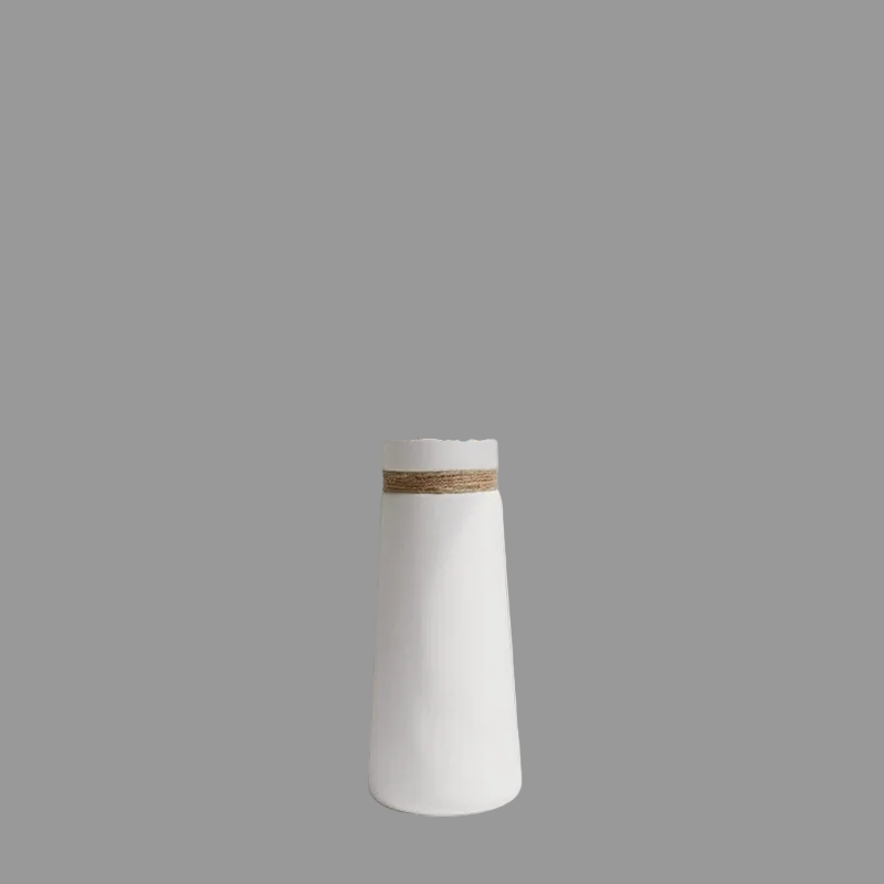Modern White Ceramic Vase | Artistic Home Decor