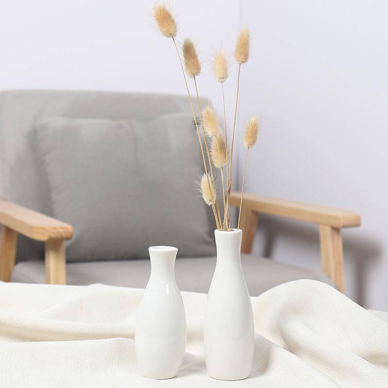 Modern White Ceramic Floor Vase | Home Decor Accent