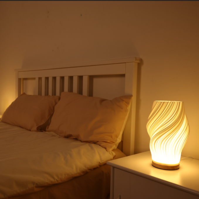 Wavecrest Table Lamp | Contemporary Bedside Lighting